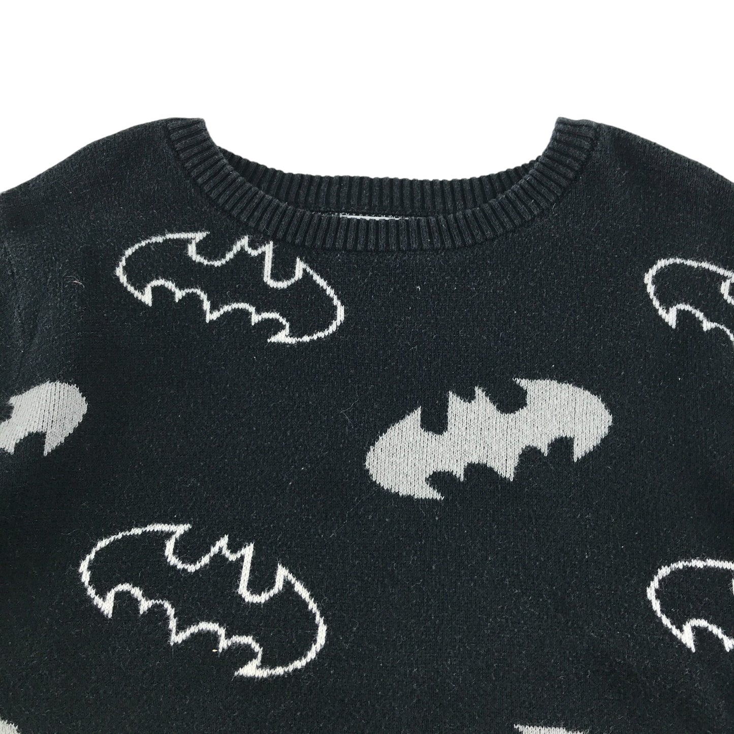 George sweater 6-7 years black crewneck batman graphic design print cotton