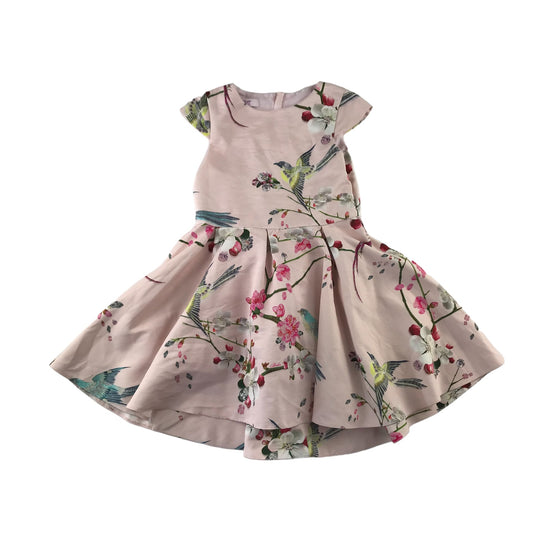 Ted baker dress 7 years light pink floral formal