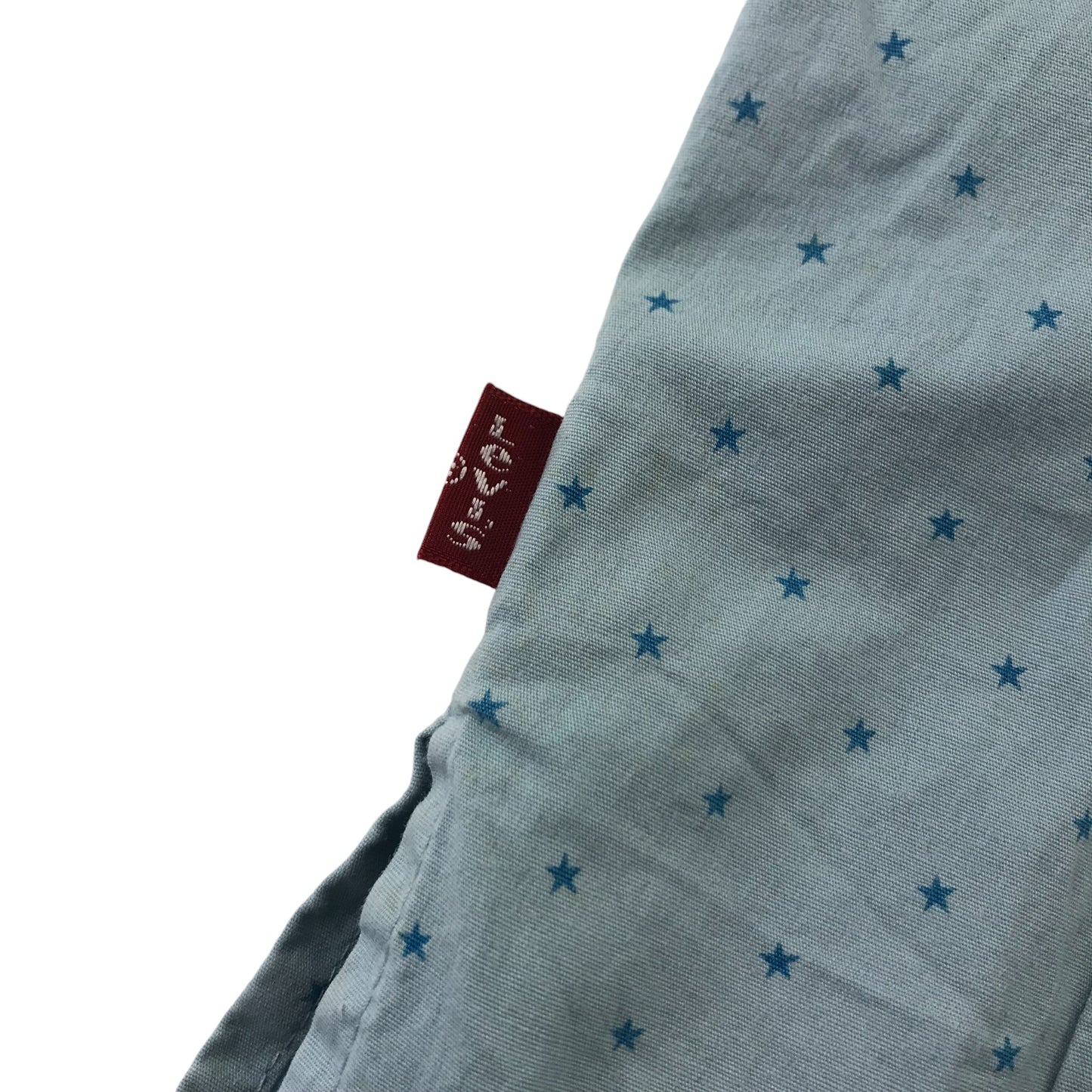 Levi's shirt girls size S 12-14 years light blue short sleeve starry pattern button up