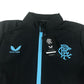 Castore Rangers FC players travel jacket black and blue fill zipper windbreaker