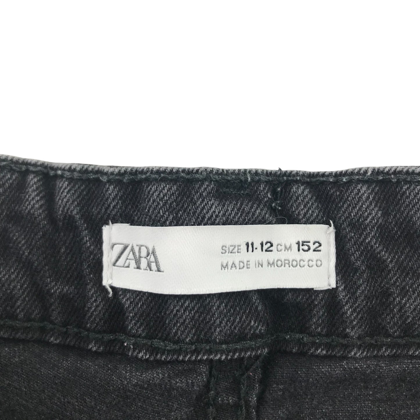 Zara jeans 11-12 years charcoal wide leg cotton