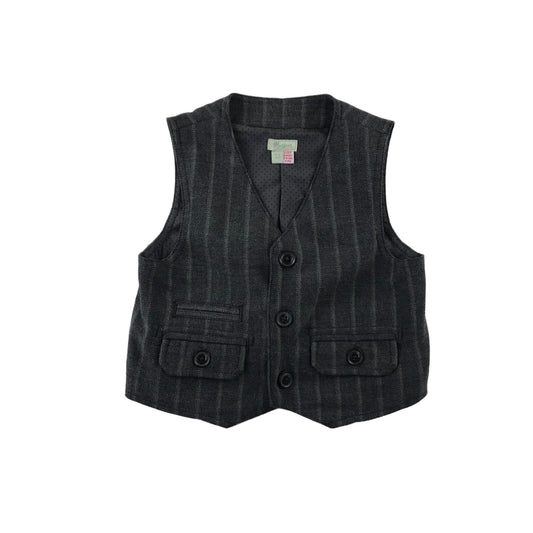 Monsoon waistcoat 4-5 years grey stripy pattern formal