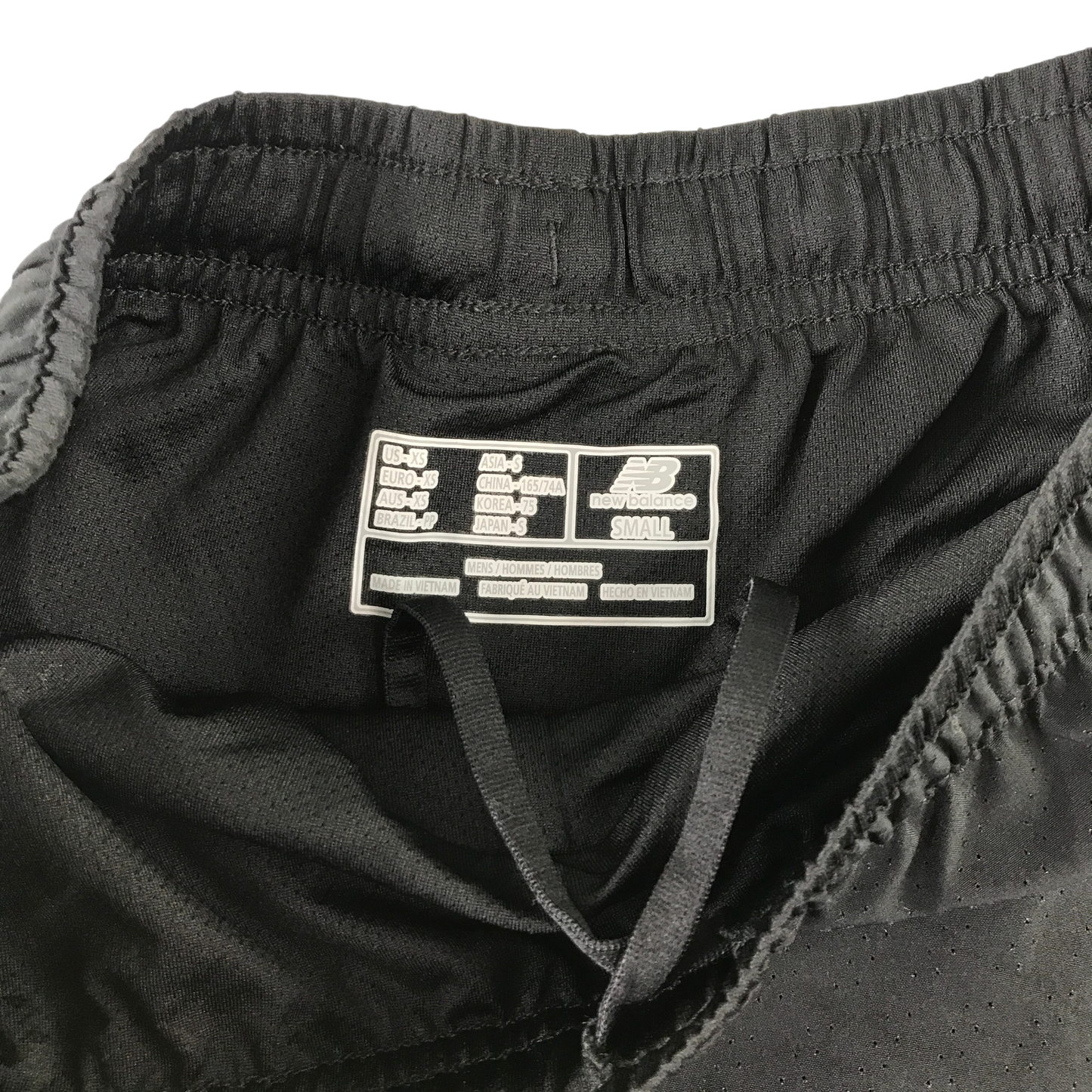 New Balance S black sport shorts