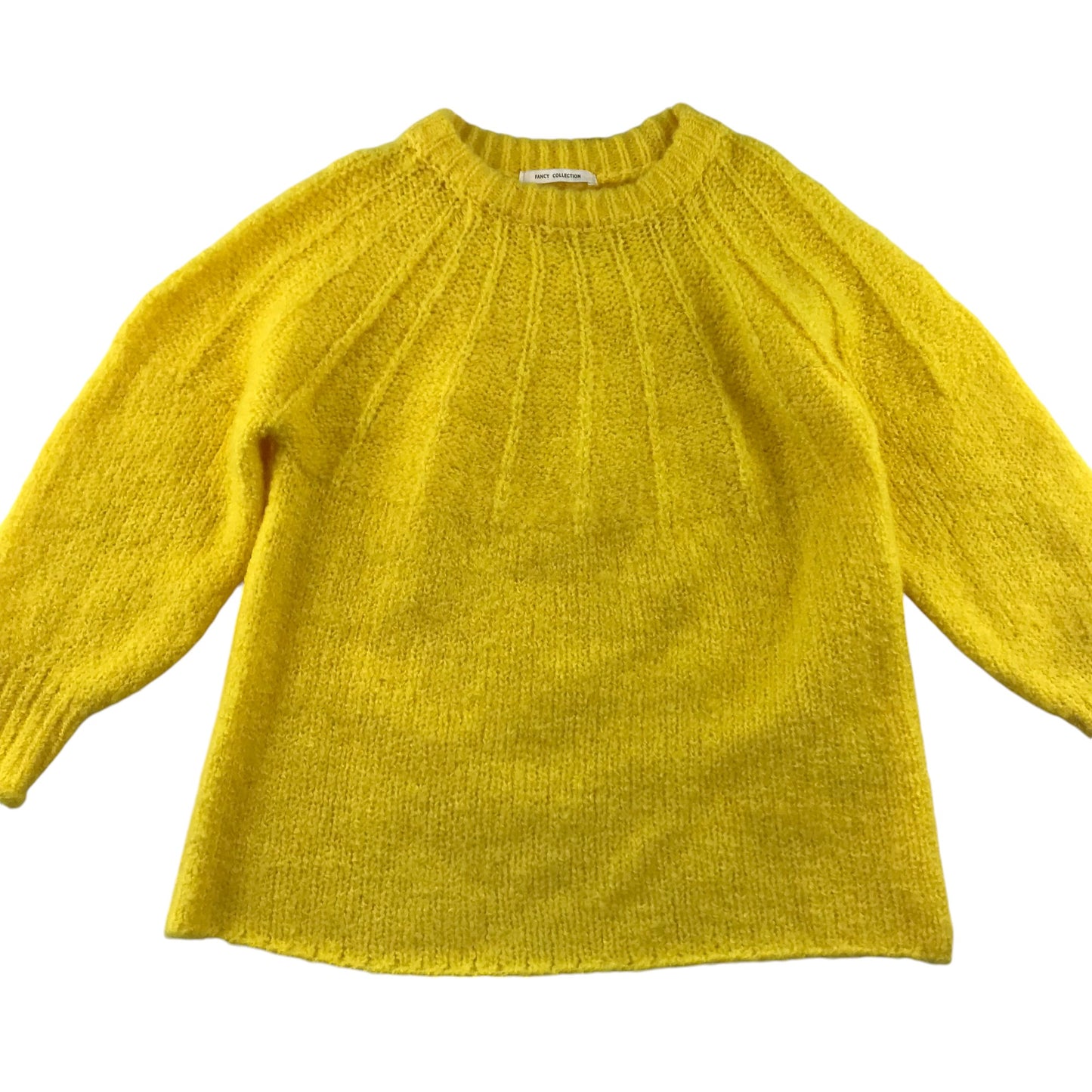 Zara jumper 5-6 years bright yellow knitted wool mix