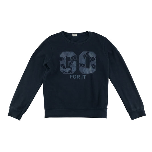 Hema sweater 9-10 years navy text graphic design