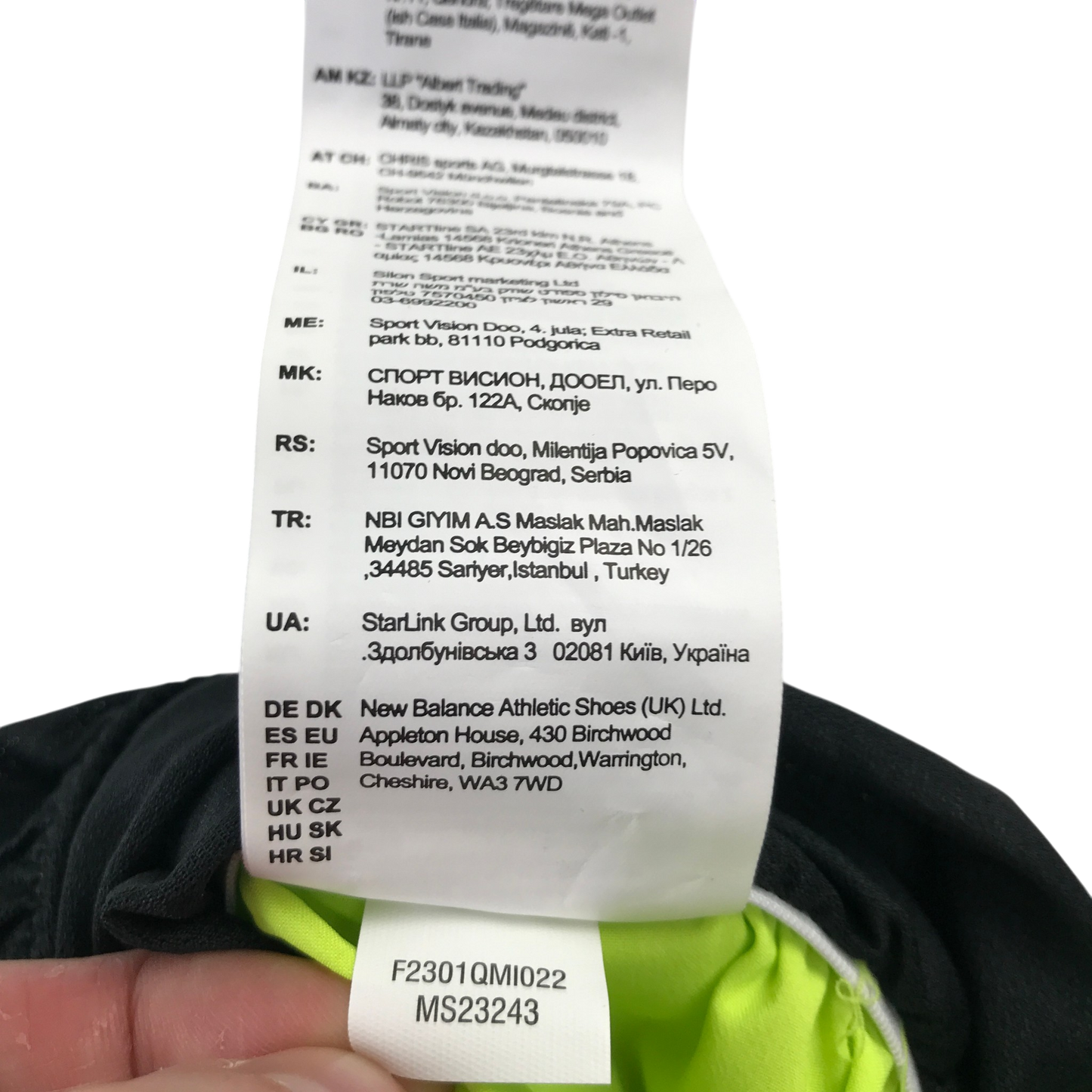 New Balance XS neon green sport shorts