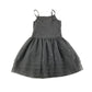 M&S Dress Age 9 Grey Mesh Layered Strap Shoulders Sequins