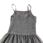 M&S Dress Age 9 Grey Mesh Layered Strap Shoulders Sequins