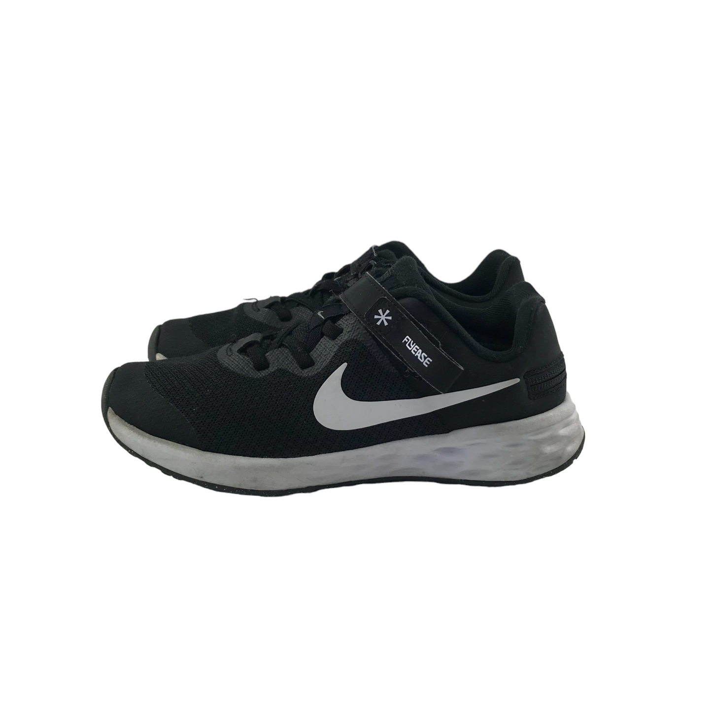 Nike Revolution Flyease Running Trainers Shoe Size 1 Black with Laces