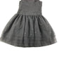 M&S Dress Age 9 Grey Mesh Layered Strap Shoulders Sequins
