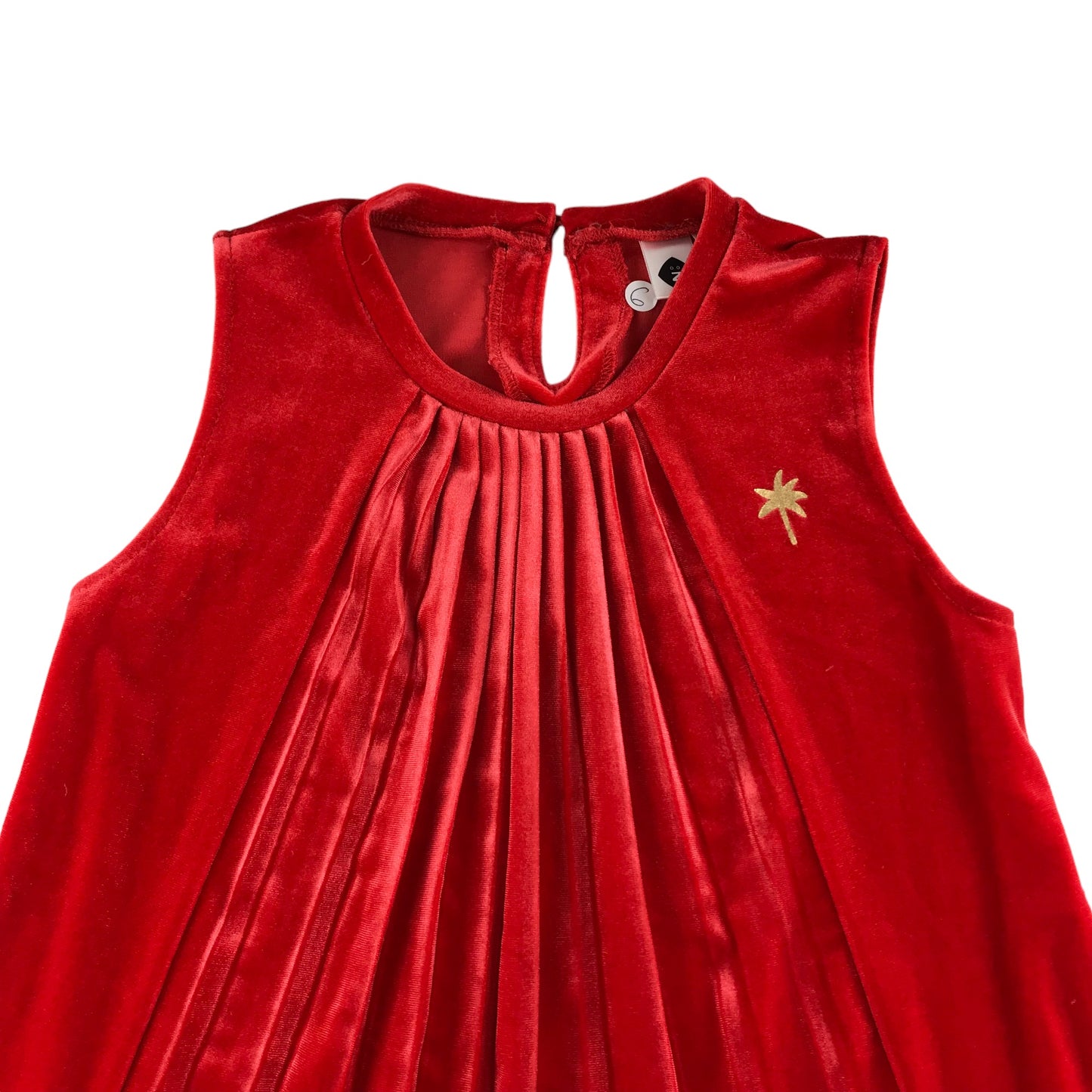 Z Red Velvet Dress Age 6 A-line Sleeveless