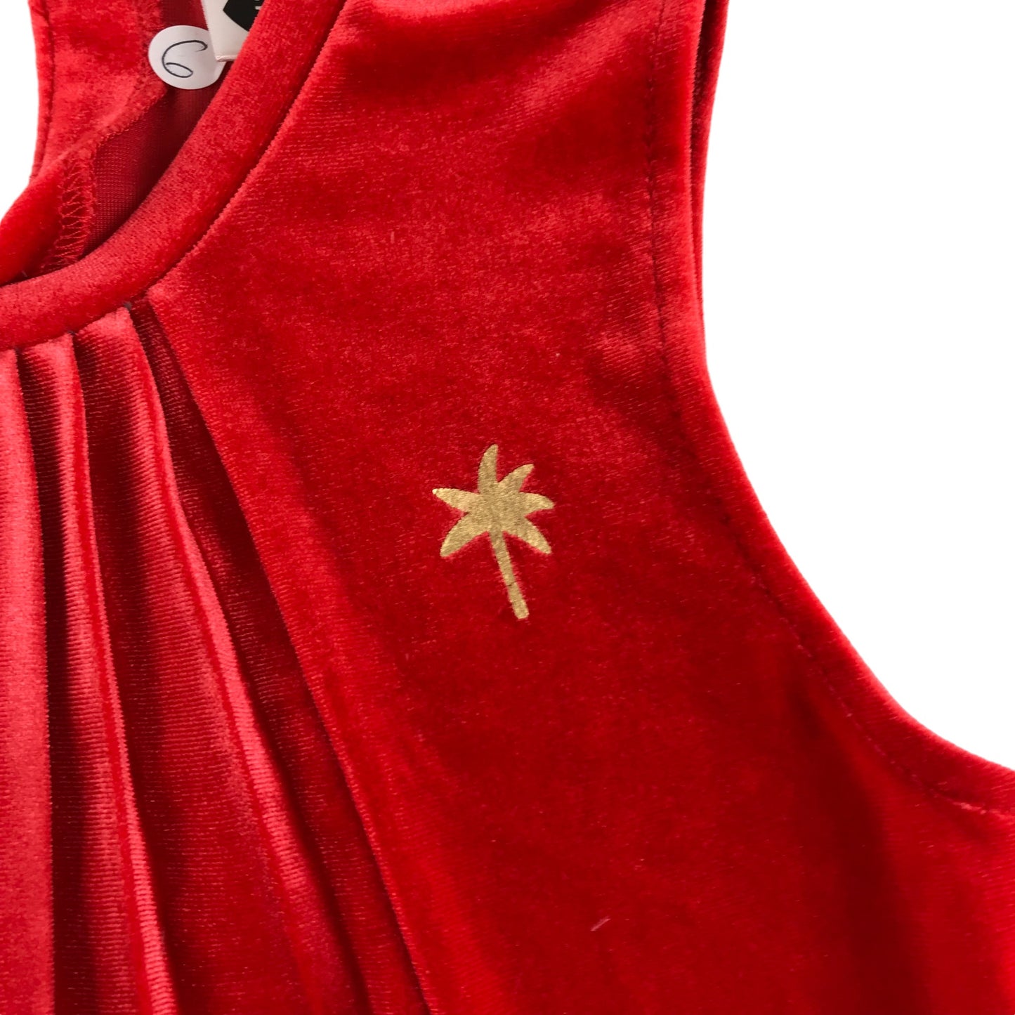 Z Red Velvet Dress Age 6 A-line Sleeveless