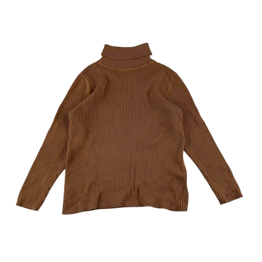 George light jumper 8-9 years brown stretchy with polo neck cotton