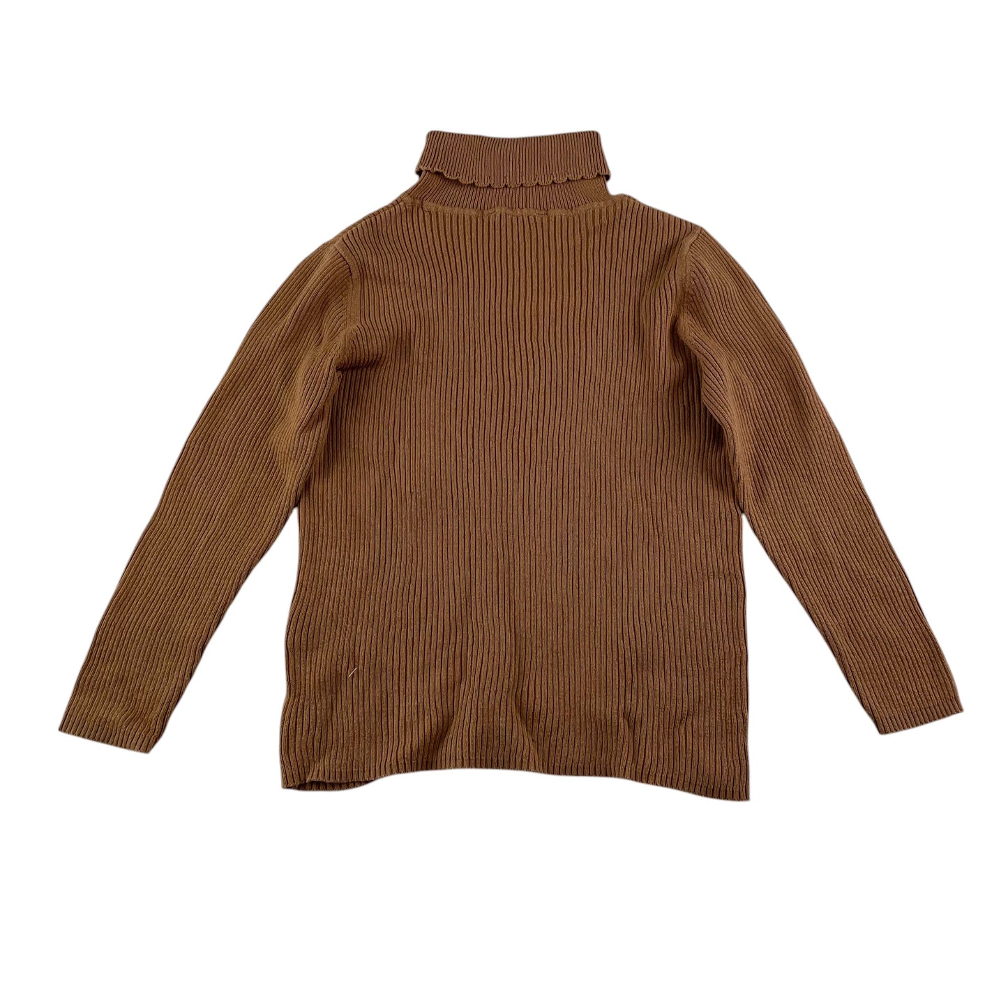 George light jumper 8-9 years brown stretchy with polo neck cotton