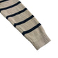M&S jumper 10-11 years light beige with black stripes and crewneck cotton