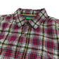 Benetton Shirt Size S Red Checked Long Sleeve Button Up