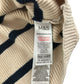 M&S jumper 10-11 years light beige with black stripes and crewneck cotton