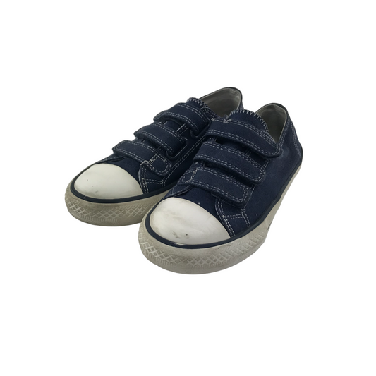 Next Trainers Shoe Size 13 Junior Blue Canvas with Straps