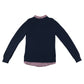 Maine jumper 11-12 years navy combined jumper and shirt with logo cotton