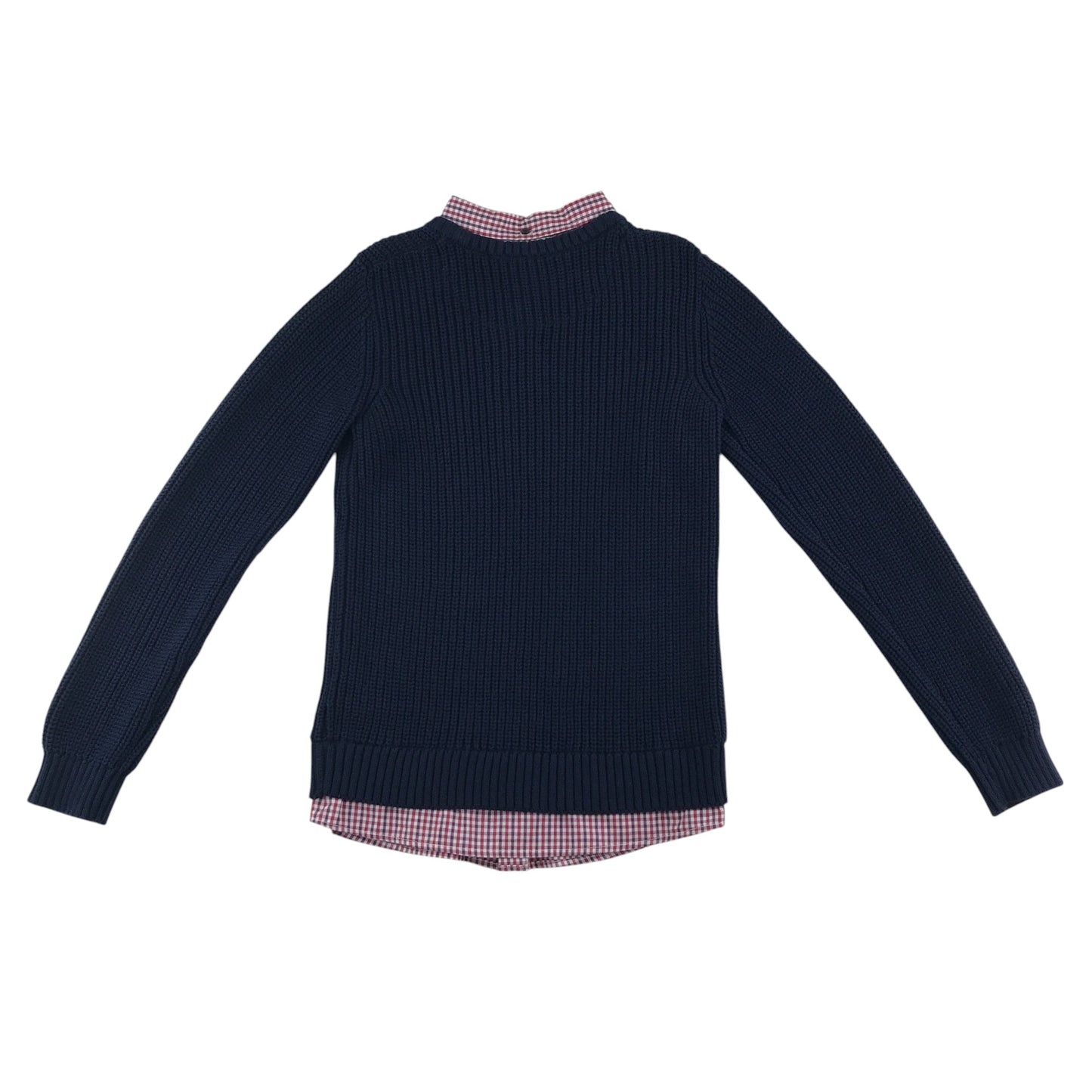 Maine jumper 11-12 years navy combined jumper and shirt with logo cotton