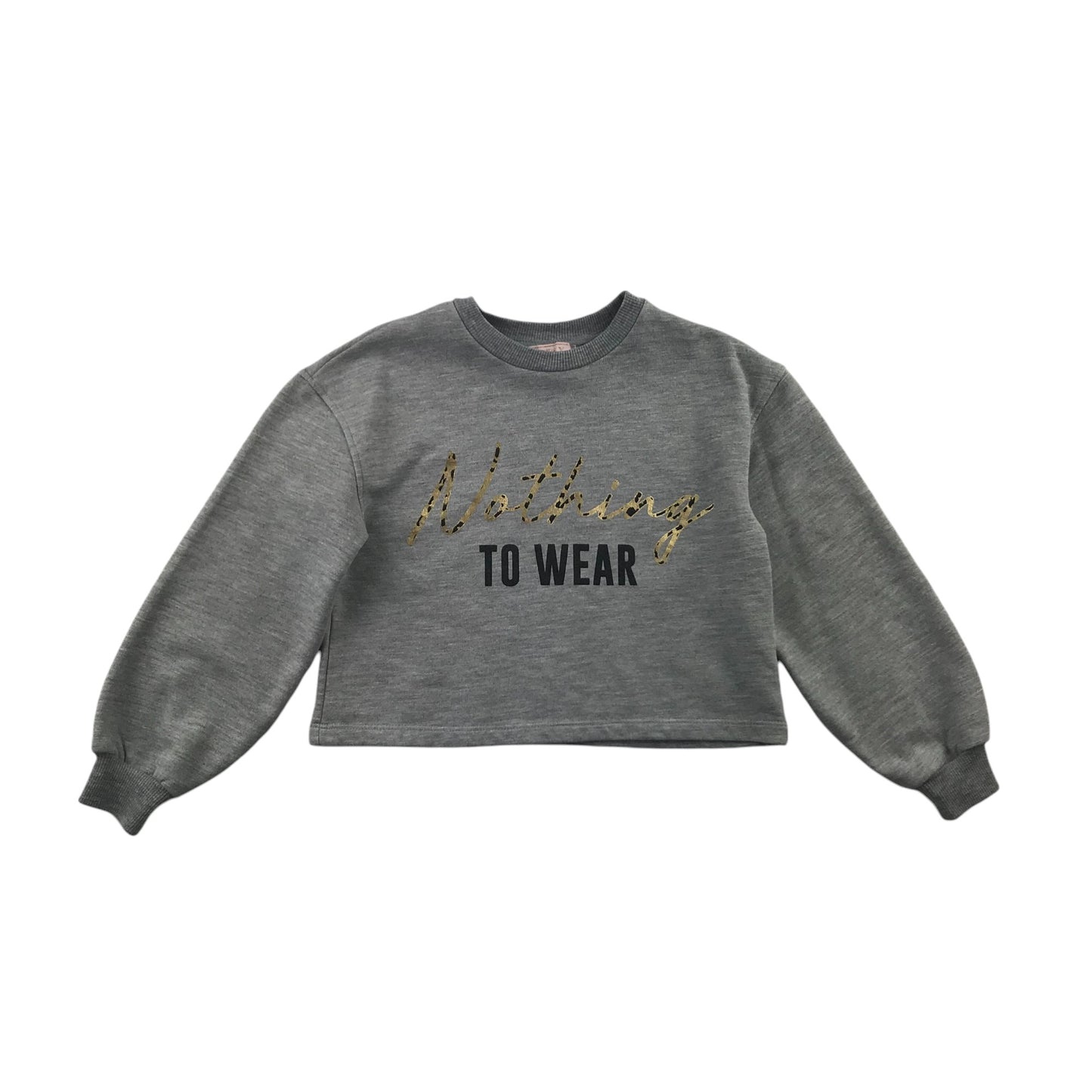 Lispsy London Sweater Age 5 Grey Text Graphic Cropped