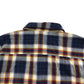 Benetton Shirt Size S Navy Burgundy Checked Long Sleeve Button Up