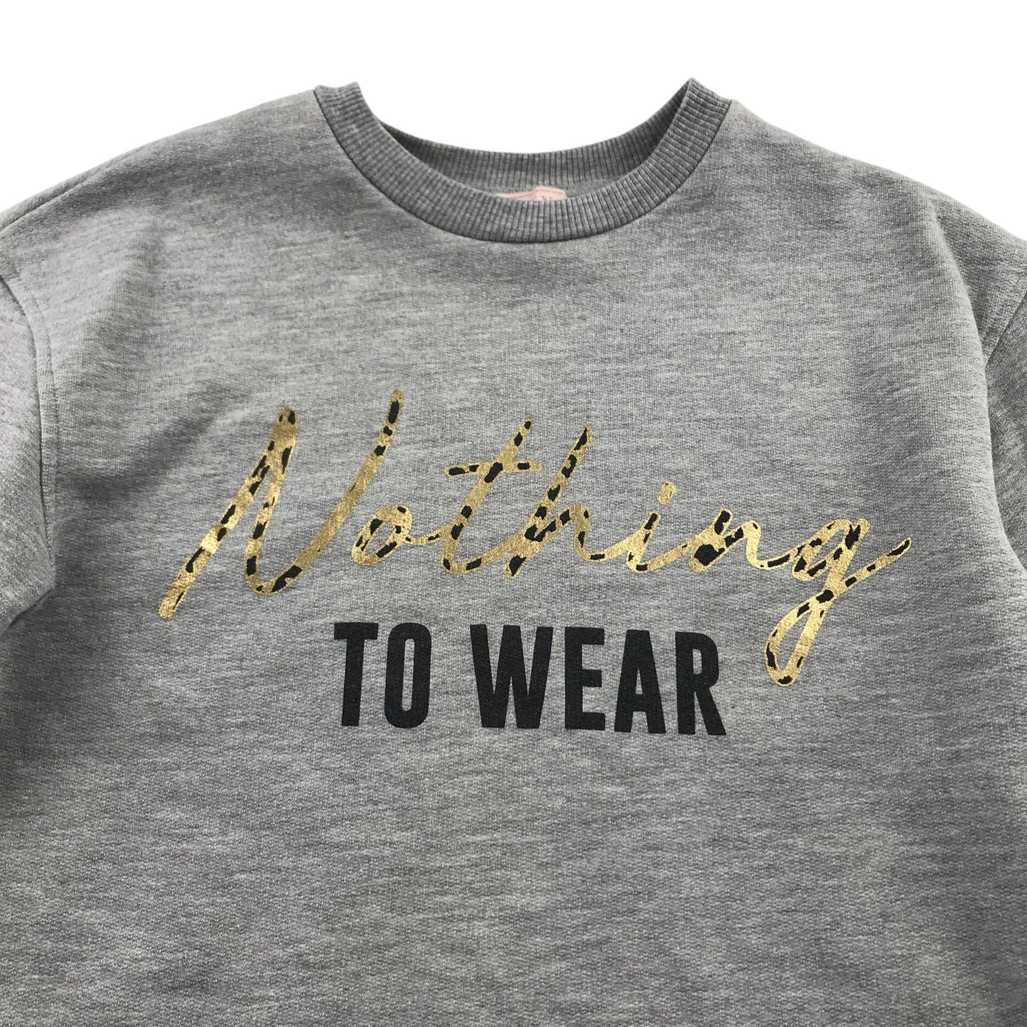 Lispsy London Sweater Age 5 Grey Text Graphic Cropped