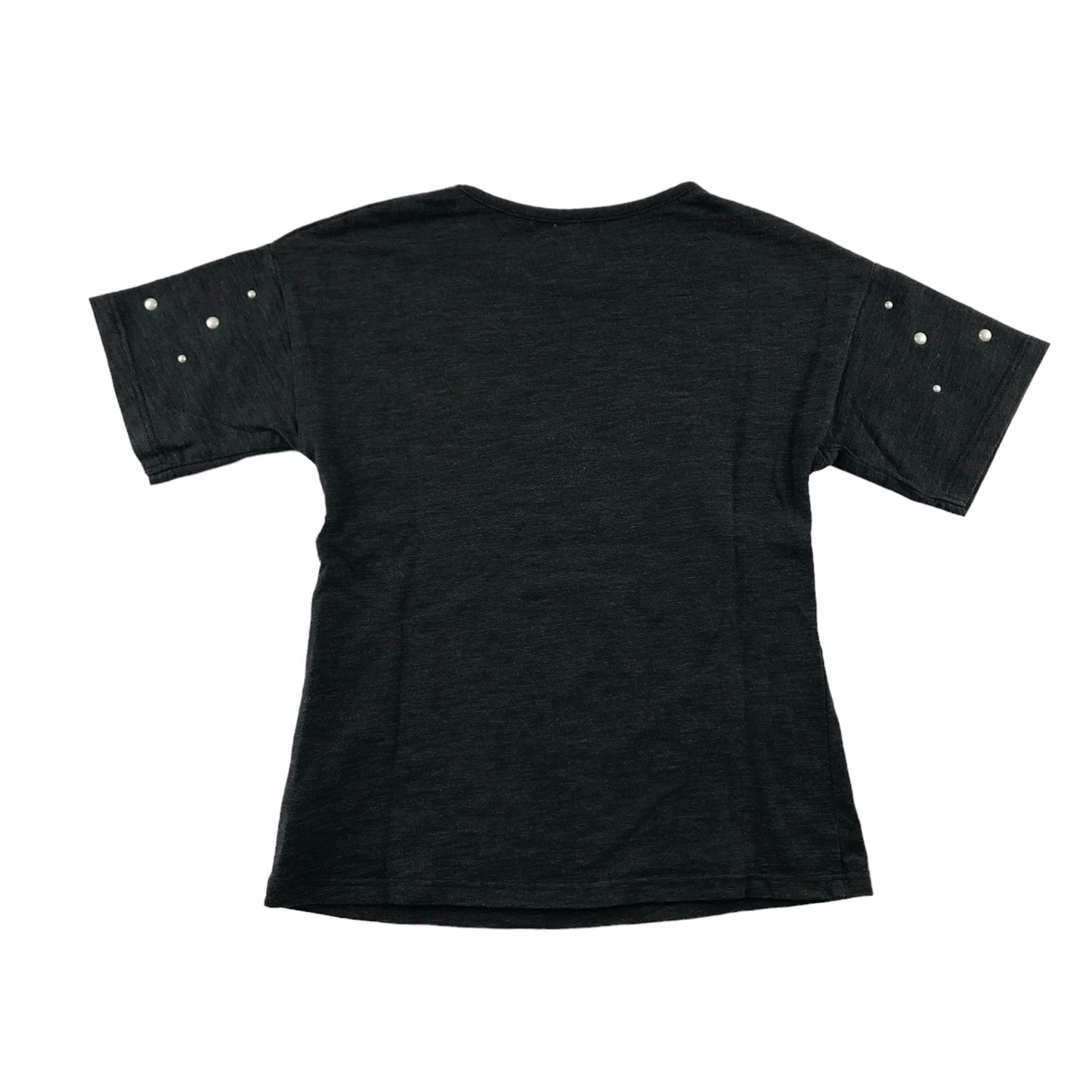 Next t-shirt 4-5 years dark grey short sleeve pearl details