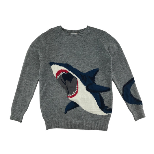 Fatface jumper 12-13 years grey with shark design