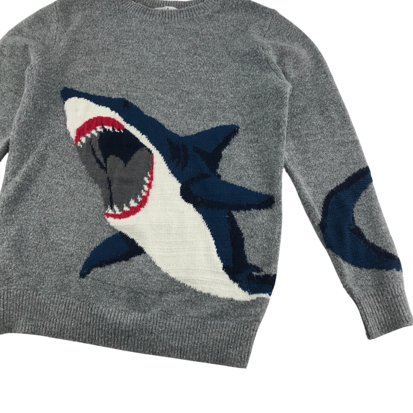 Fatface jumper 12-13 years grey with shark design