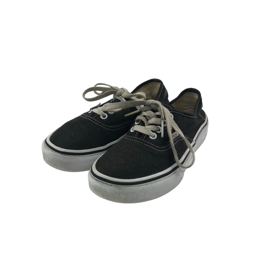 Vans Trainers Shoe Size 2 Black Canvas Shoes