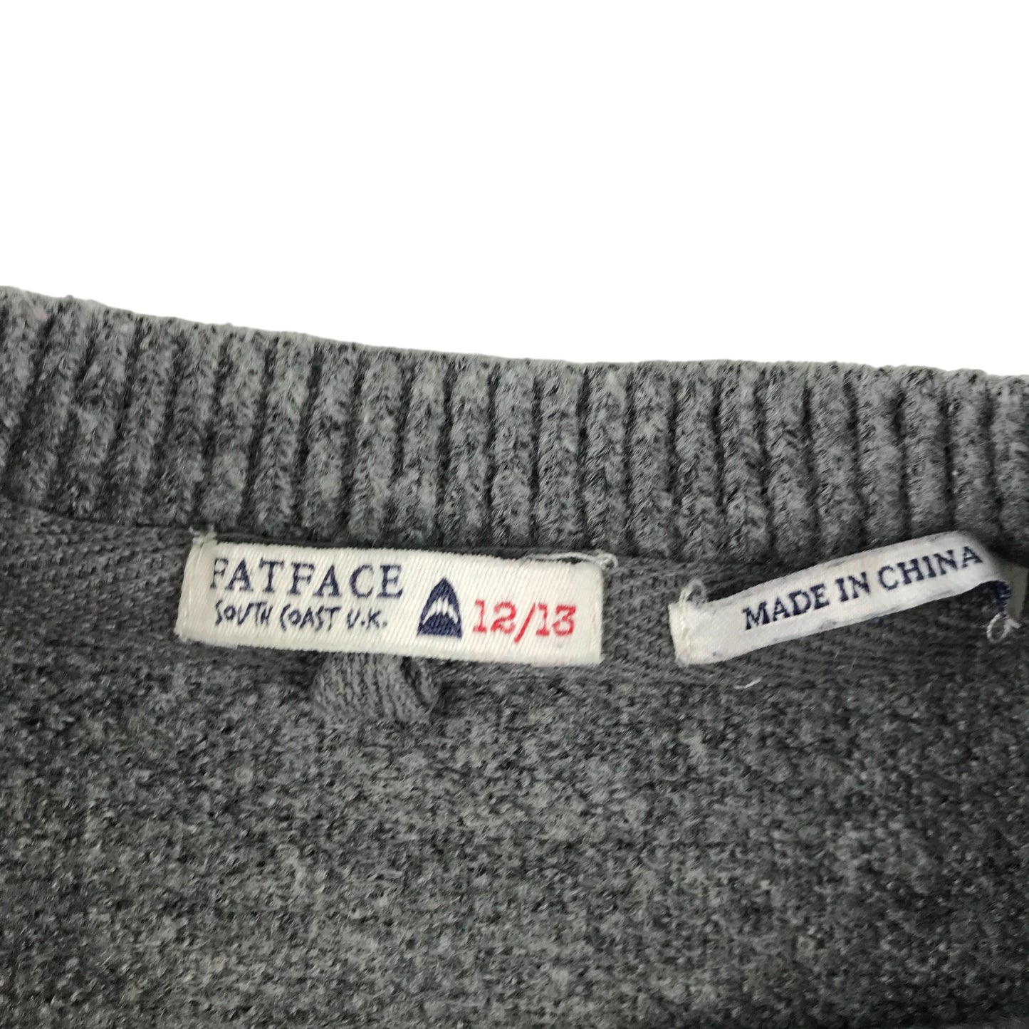 Fatface jumper 12-13 years grey with shark design