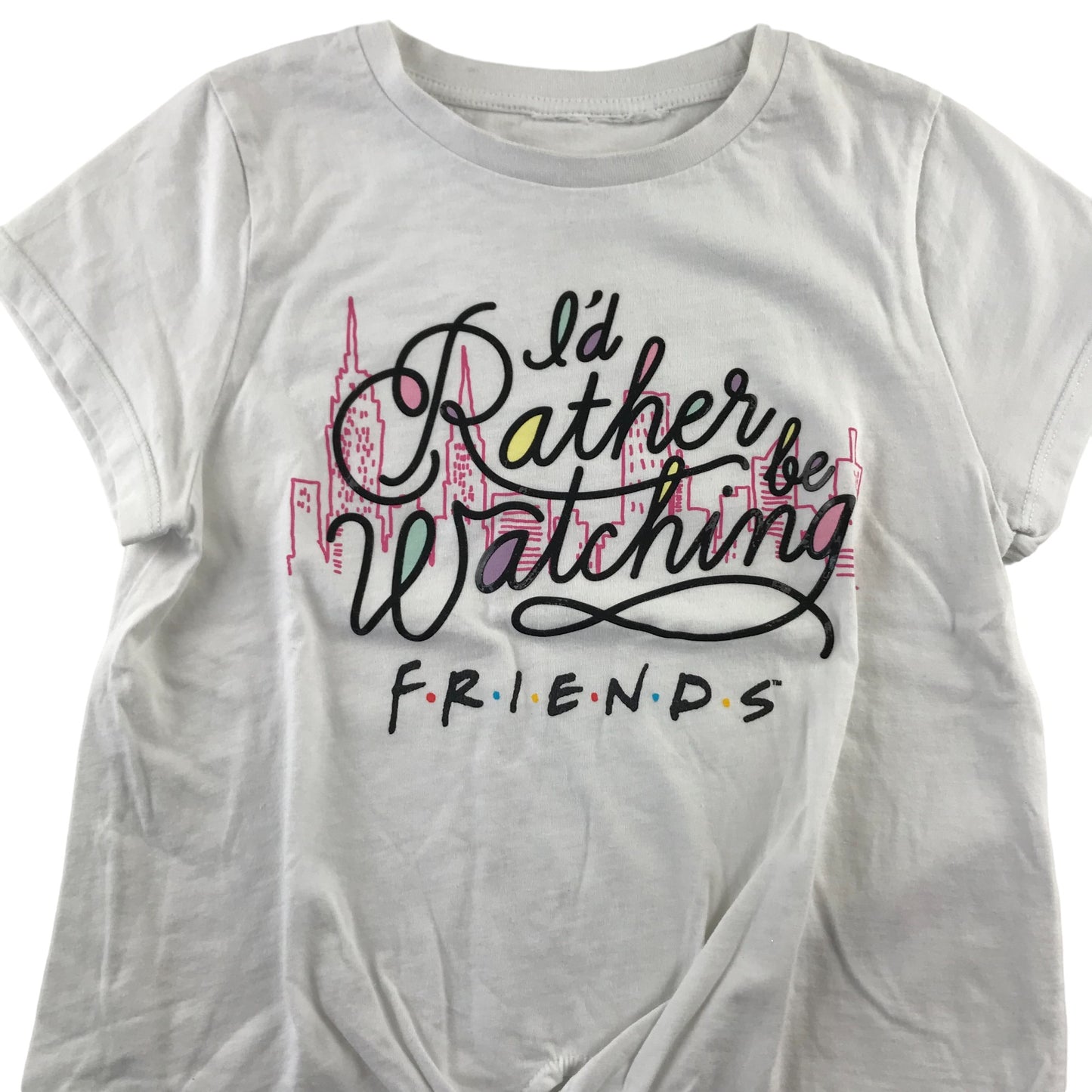 Primark t-shirt 10-11 years white FRIENDS tv show print cotton