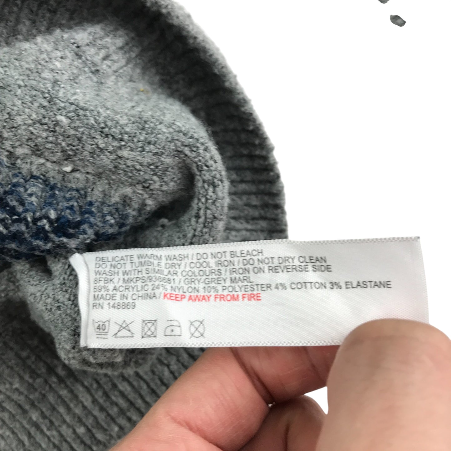 Fatface jumper 12-13 years grey with shark design