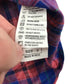 Benetton Shirt Size S Blue Red Checked Long Sleeve Button Up