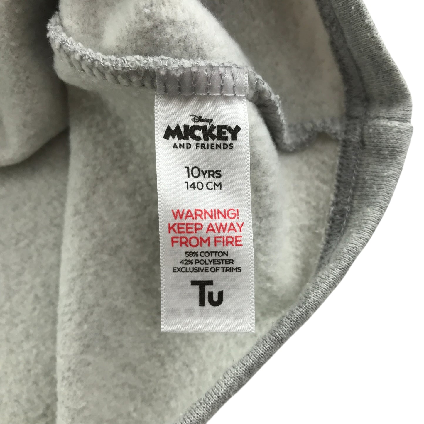 Tu sweater 9-10 years grey Minnie Mouse crewneck