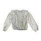 Lindex sweater 11-12 years white crewneck with lace detailing