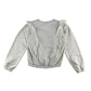 Lindex sweater 11-12 years white crewneck with lace detailing