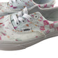Vans trainers shoe size 3.5 white and pink gradient check pattern plimsolls