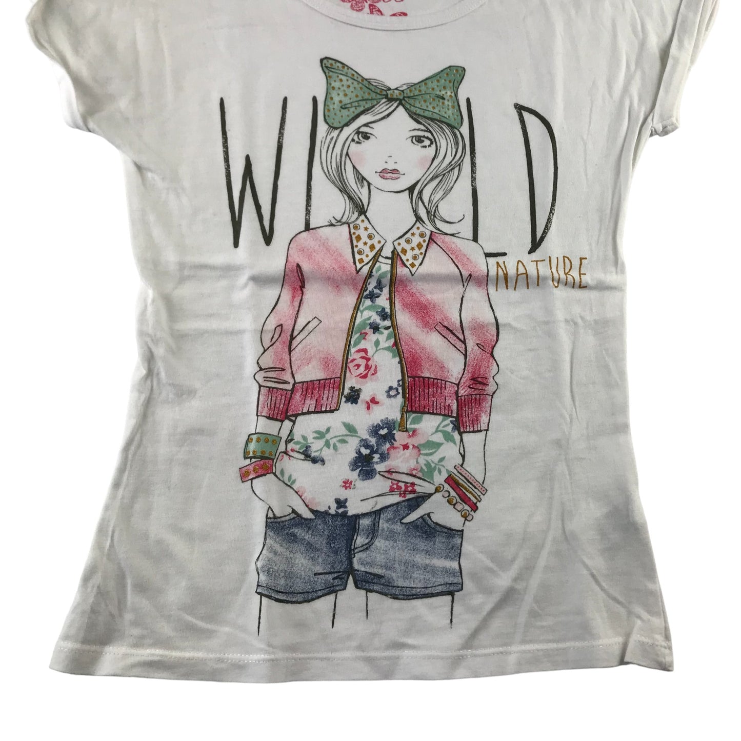 St Bernard t-shirt 10-11 years white Wild Nature Girl print