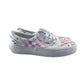 Vans trainers shoe size 3.5 white and pink gradient check pattern plimsolls