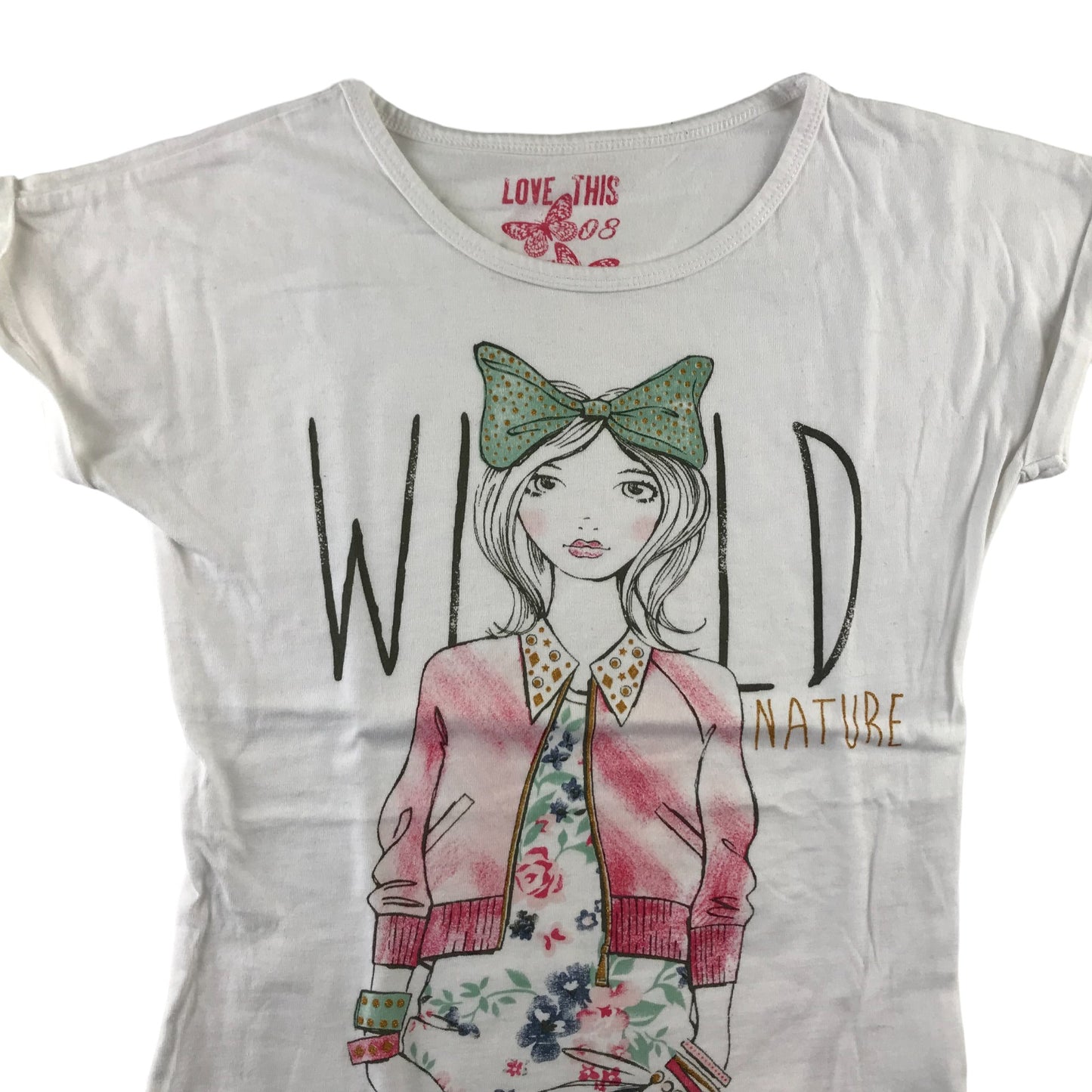 St Bernard t-shirt 10-11 years white Wild Nature Girl print