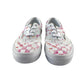 Vans trainers shoe size 3.5 white and pink gradient check pattern plimsolls