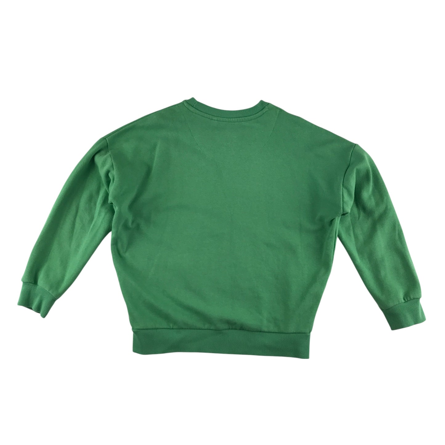 F&F sweater 10-11 years green crewneck text graphic design