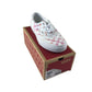 Vans trainers shoe size 3.5 white and pink gradient check pattern plimsolls
