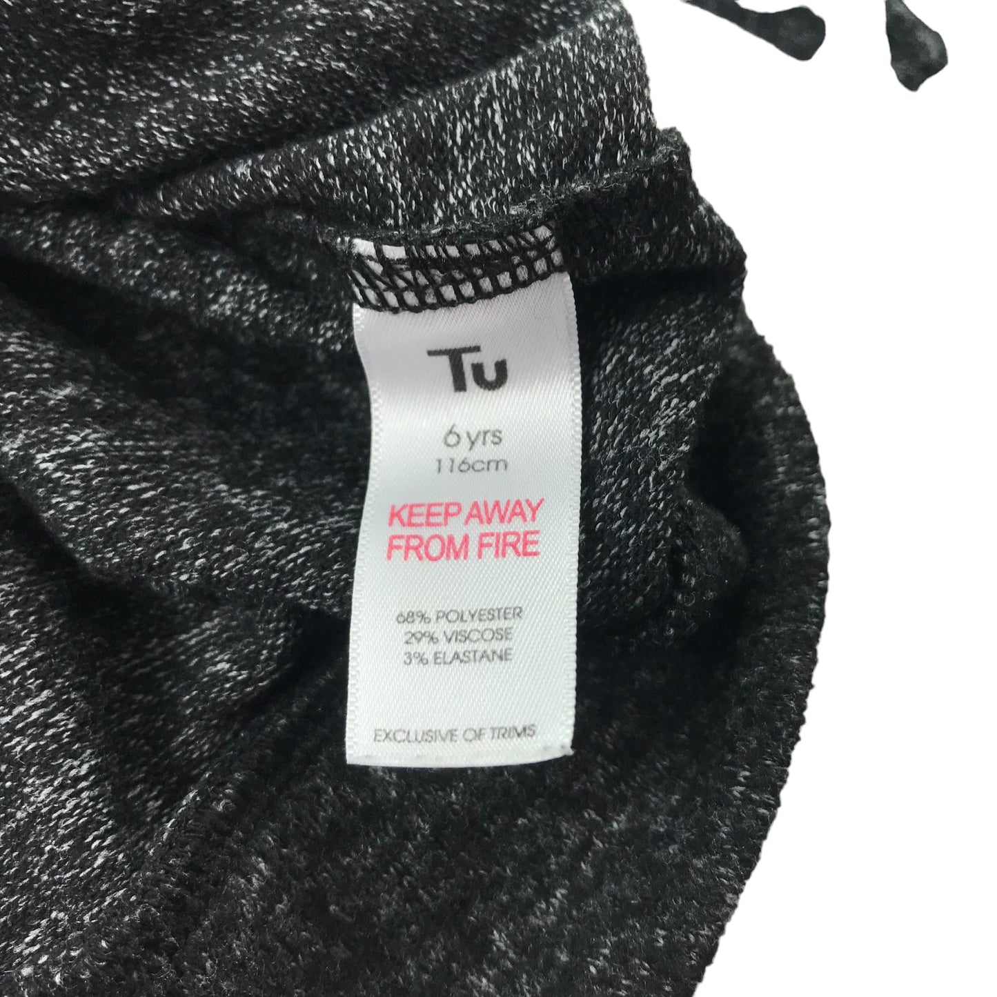 Tu Jumper Age 6 Charcoal Grey Cropped Unicorn Text Graphic