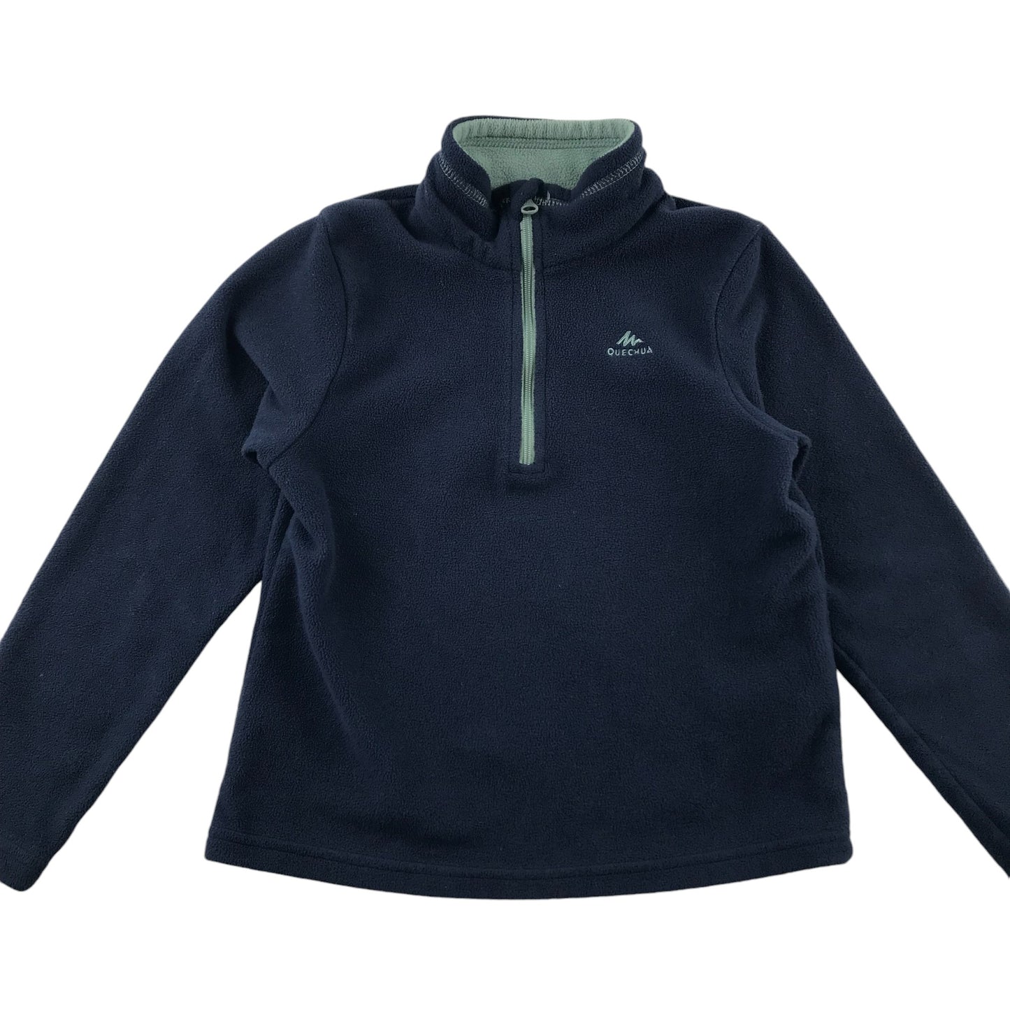 Decathlon fleece 5-6 years navy blue plain quarter zipper