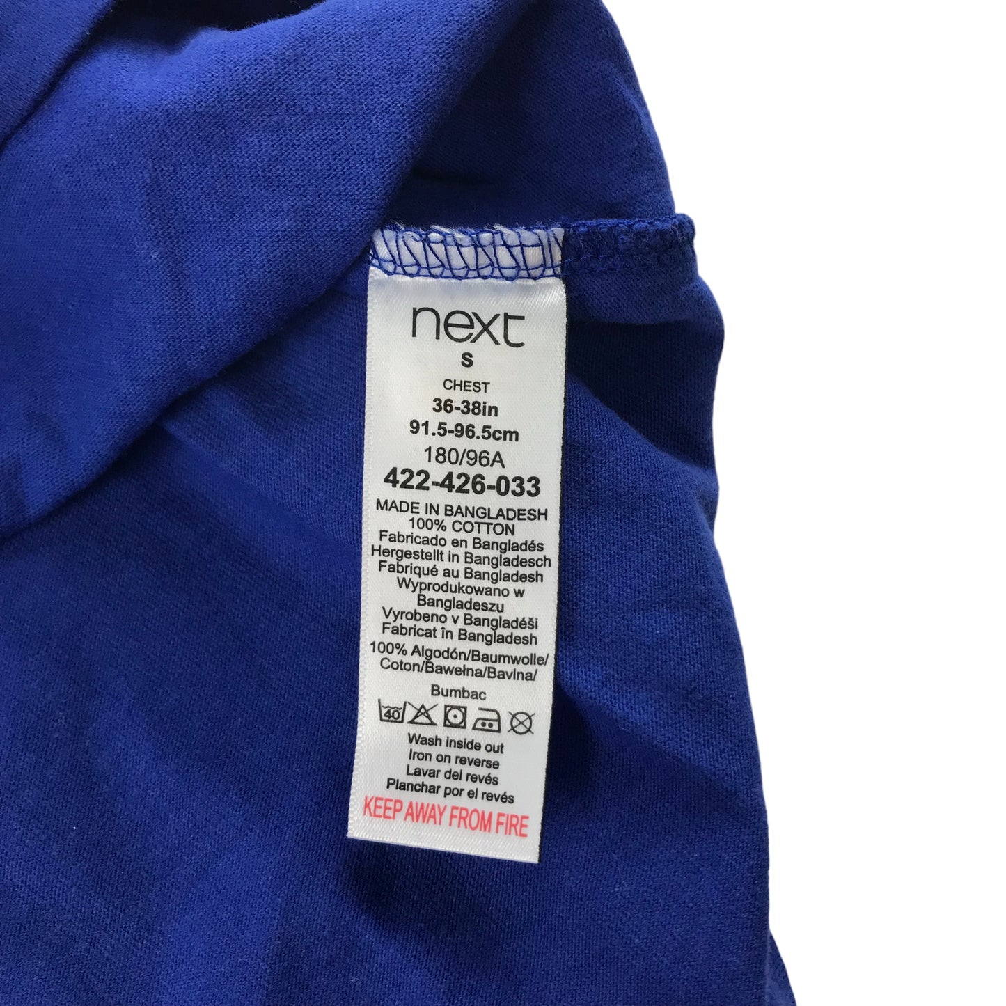 Next Christmas T-shirt Size S Blue Farter Christmas Sprout Short Sleeve