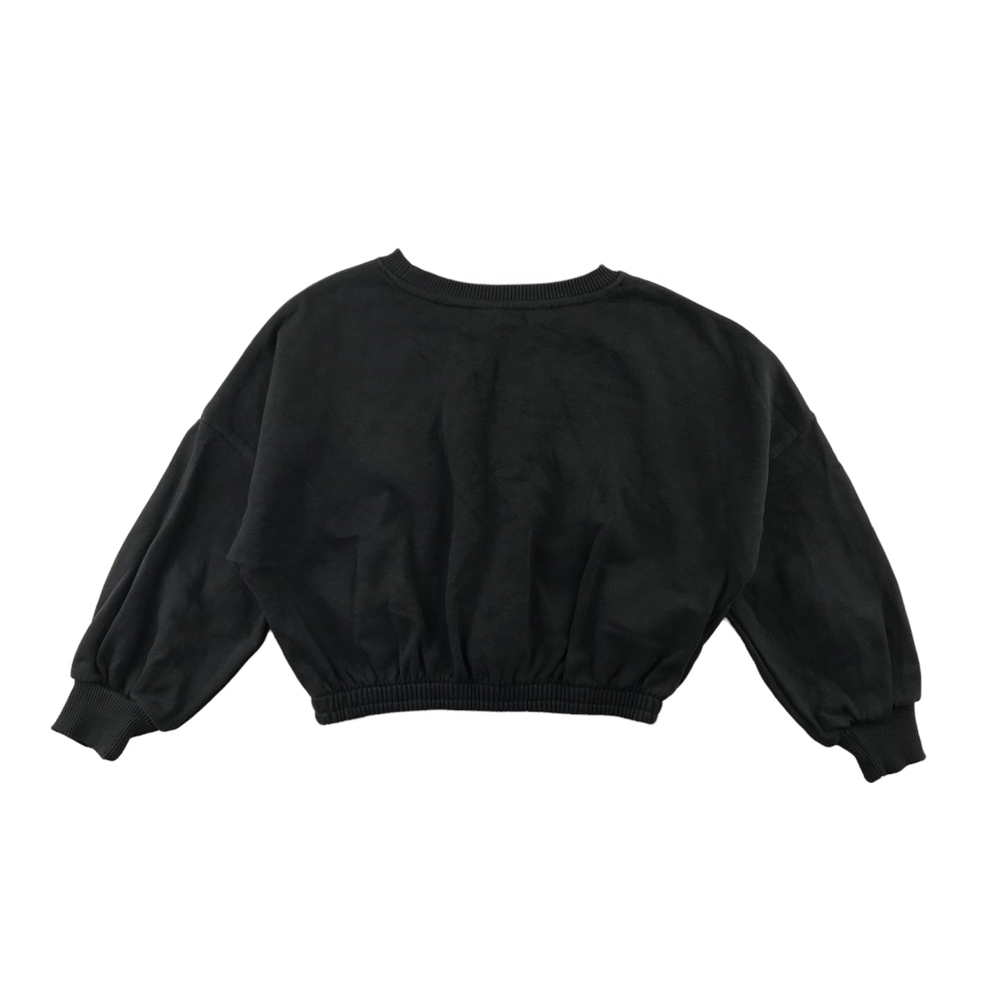 Tu Sweater Age 7 Dark Charcoal Grey Plain Cropped Baggy Sleeve