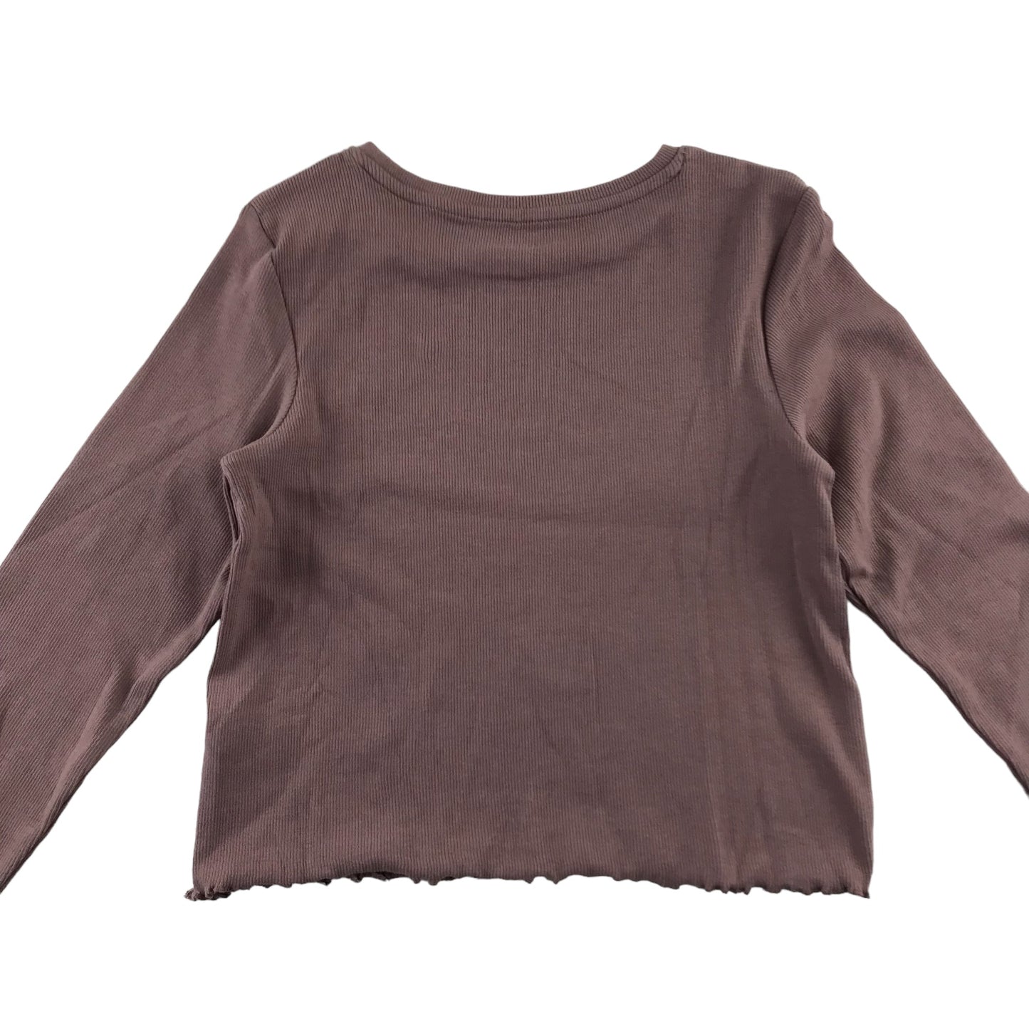 Nutmeg t-shirt 10-11 years purple mauve long sleeve slightly cropped